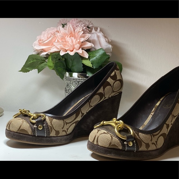COACH logo Wedge Shoes 👠 - Picture 6 of 8